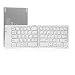 Produktbild Perixx PERIBOARD-805L II, Bluetooth Folding Keyboard - Pocket Size - Compatible with iPad, iPad Mini 2, Nexus, Galaxy Tab, S5, Note - Silent X Type Scissor Keys - Magnetic Foldable Design - White - US English Layout