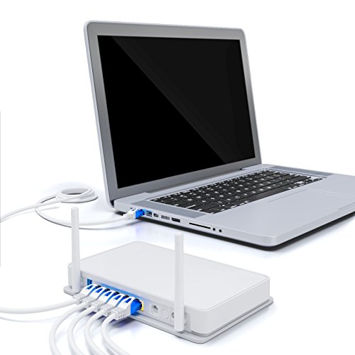 [SET 5 Stück] deleyCON 0,5m CAT6 Netzwerkkabel / U-UTP RJ45 / CAT-6 Lan Kabel Patchkabel Kupfer / Switch Router Modem Repeater Patchpanel – Weiß - 5