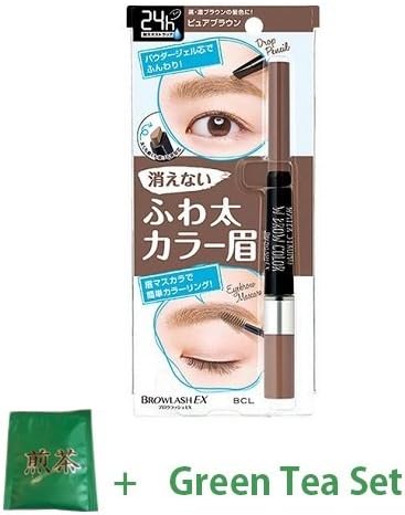 Brow Lash EX Water Strong W Brow Color (Gel Pencil &amp; Mascara) Pure Brown (Green Tea Set)