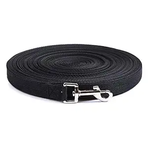 St petcare10 ft Nylon Leash Dog Training Leash Dog Leash Long Leash 10 Ft Long Leash for Dogs .(10.Feet, Black)