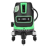 livella laser 360 verde 【Diseño duradero】 El nivel láser tiene goma blanda en todos los lados con resistencia al agua / polvo IP54, le proporciona una sensación de agarre cómodo y resiste los impactos, le asegura un buen trabajo en condiciones de trabajo peligrosas; La bolsa con cremallera oxford equipada puede evitar el polvo para el almacenamiento y protege el nivel contra golpes y rasguños, ideal para instalar pisos laminados, marcos, colocar azulejos o simplemente colgar cuadros.