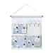 Produktbild TREESTAR Hängeorganizer mit 4 Tasche und 3 Haken, Wand Hängenden Hanging Storage Bag Hängende Kombination Wand Hängen Hängeorganizer, Multifunktionale Wohnzimmer Schlafzimmer badmöbel türregal