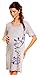 Zeta Ville - Women's Maternity Cotton Cartoon Print Nursing Nightdress - 366c (Purple, UK 20)