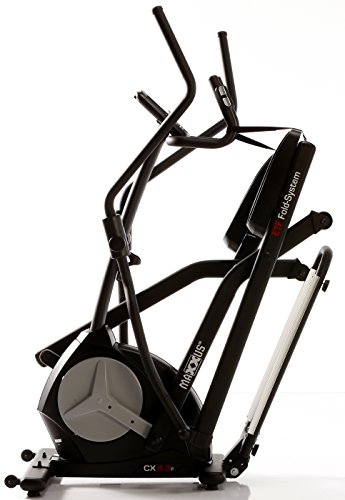 MAXXUS® CROSSTRAINER CX 4.3f, klappbar, mit elliptischem Bewegungsablauf (Ellipsentrainer), 26kg Schwungmasse, 51cm Schrittlänge. Platzsparend und stabil. Ideal für die Wohnung und kleine Trainingsräume. Transportrollen, Trainingsprogramme, HRC-Programme, Userprogramm, elektr. gesteuertes Magnetbremssystem, flache, elliptische Laufbewegung, robuster Stahlrahmen - 2