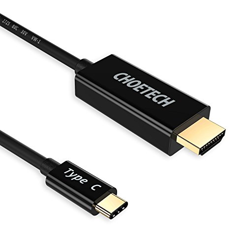 USB Typ C auf HDMI Kabel (10ft/3m), CHOETECH USB 3.1 Typ C (Thunderbolt 3 kompatibel) zu HDMI 4K&30Hz Kabel für Samsung Galaxy S8 / S8 Plus, 2016 MacBook Pro, 2015 MacBook, ChromeBook Pixel und mehr