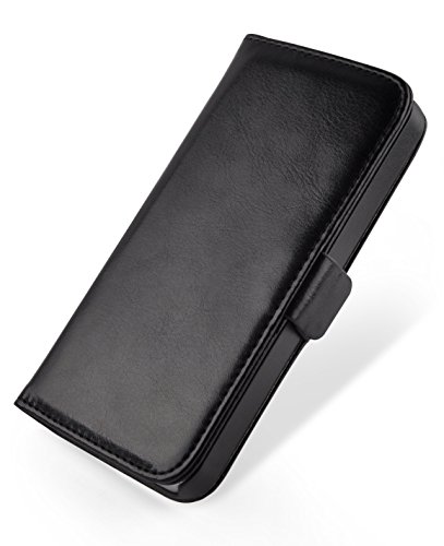 JAMMYLIZARD iPhone se  iPhone 5 5s Funda de piel   0009234       Tel  fono M  vil  Lujosa Funda Series  piel Flip case cover Carcasa con tarjetero funda de piel  color negro