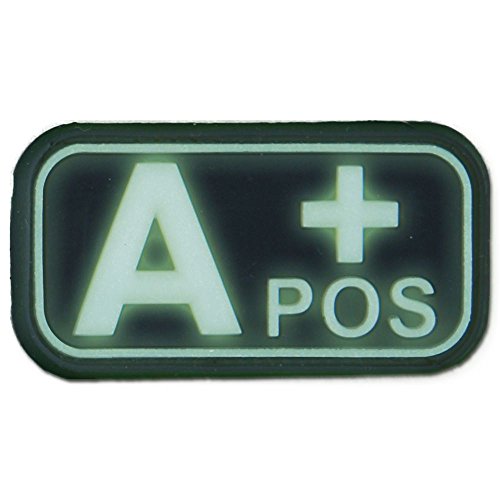 Preisvergleich Produktbild 3D Blutgruppenpatch A Pos nachleuchtend