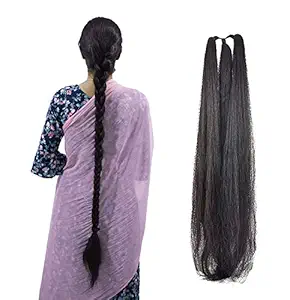 Confidence Synthetic Hair Parandi/Hair Choti/Parandi Hair Extension For Women And Girls Black Pack Of 1