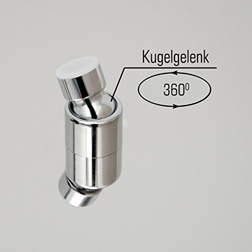 Eleganter Duschkopf aus Edelstahl | Regendusche mit Spiegeleffekt im Slimdesign | Brausekopf 30Ø cm | Silikon Anti-Kalk Noppen | Nahtlose Verbindung | Extra dünn - 3