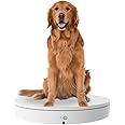 LENDOU 13 inch Smart Turntable Large Rotating Display Stand with Remote Commercial Product Photography Turntable 60lb Capacity 360 Photo Booth from Shot to Export in Minutes (White)
