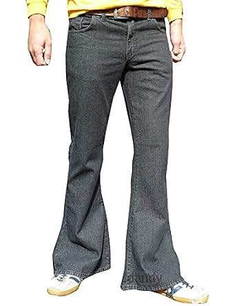 Pantalon Évasé Homme Style Disco Années 70 - Patte D'Éléphant, Taille Élastique, Pour Fête Et Déguisement