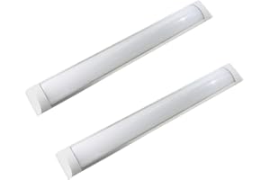Jandei - Pack 2x Pantalla Luminaria LED Integrado, 36W, Largo 120 cm, Luminosidad 4000 Lúmenes, Color Blanco Frío 6500K, 120º de iluminación