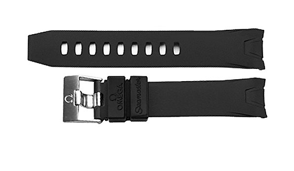 New Omega Seamaster Black Rubber Strap 