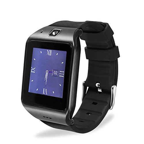 HAMSWAN LG118 Bluetooth Smartwatch avec Caméra pour iPhone, Android Samsung Galaxy Note, Nexus, HTC, Sony (Gris de fer)