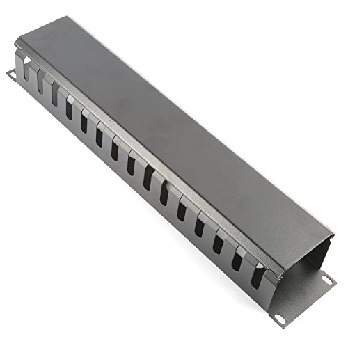 HAMSWAN® Horizontale Kabelmanagement Kabelmanager Serverschrank Rack Mount 2U 19 Zoll Metall