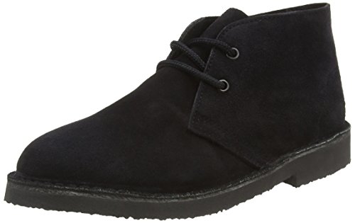 mens black leather desert boots uk
