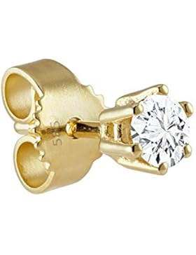 Diamond Line Herren - Ohrstecker 585er Gold 1 Diamant ca. 0,10 ct.