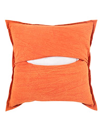 Traditional blumen Baumwolle Pillow cover Couch Orange Sofa spiegel pillow case Elegant 43×43 Kissenbezüge einzeln Wohnzimmer Kissenhülle By Rajrang - 4