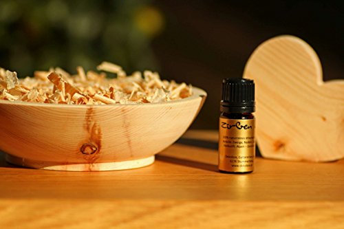Duftset aus Zirbenholz – Schale & Späne & Herz & Zirbenöl – Deko Set „aroma“ – 4 Teilig – wirkt beruhigend auf Körper, Geist und Seele - 5