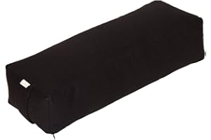 ‎YOGABOX Yogabox Yoga Rechteckbolster Basic, Waschbarer Bezug aus 100% Baumwolle, Yogarolle eckig mit Bio-Dinkelspeltzfüllung, Yogakissen groß für Restoratives Yoga, Maße: ca. 60 x 20 x 14 cm