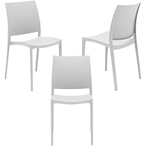 Set 6 Sedie YVONNE In Polipropilene Impilabili - Resistente UV, Moderno, Per Interni Ed Esterni (Colore Ghisa) - Foto 3