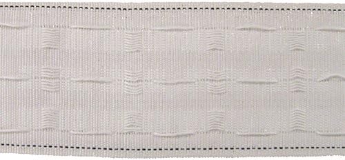 3" White Pencil Pleat Curtain Header Tape Sold in 25 Metre Lengths