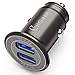 Produktbild CHGeek Auto Ladegerät, 24W 5V/4.8A Mini Dual USB KFZ Ladegerät 2-Port Auto Adapter Ladeadapter mit Aluminium-Legierung Gehäuse Smart IC für iPhone X XS XR 8 7 6 Plus, Galaxy S9 S8 Plus, LG und mehr