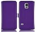 Produktbild JAMMYLIZARD Für Samsung Galaxy S5 Mini, Schutzhülle Galaxy S5 Mini Schutzhülle DELUXE Lederoptik Range Karten Magnetverschluss, Violett