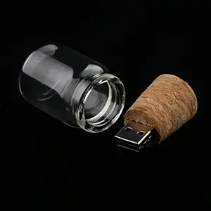 MAXBELL Lovely 8GB USB Flash Drive Storage U Disk Glass Wish Bottle Best Gift