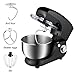 Produktbild Küchenmaschine Knetmaschine ICOCO Food Processor Stand Mixer 1200w, mit 6,5 Liter Edelstahlschüssel, Spritzschutz, Rührbesen, Knethaken und Ballon-Schneebesen