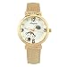 Produktbild Giologre Mode Quarzwerk Analog Uhren Taschenuhren mit Kunstleder Rundes Zifferblatt Uhren Metallgehäuse Unisex Armbanduhr (Gold)