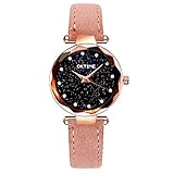 Damen Sternenhimmel Uhr, LSAltd Frauen Retro Design Strap Uhr Damen Legierung Analoge Quarz Uhr Armbanduhr