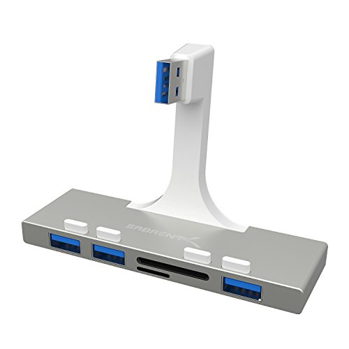Sabrent USB HUB + Kartenleser - 3-Port USB 3.0 Hub mit Multi-In-1 Kartenleser für iMac (2012 und später) Schlanker einteiliger-Unibody [iMac Slim Unibody] (HB-IMCR)