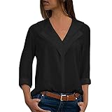 camisas de mujer a cuadros Tipo de cuello: cuello en V, mangas largas.