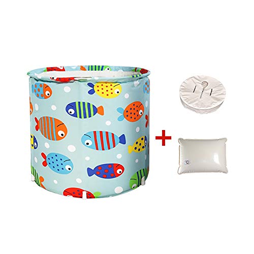 Preisvergleich Produktbild HUACANG Karikatur Faltbar Badewanne, Personalisierter Haushalt Becken Zylindrisches Badfass Tragbarer Kofferraum Badewanne (Farbe : B)