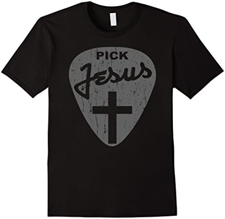 Pick Jesus Distressed T-Shirt - Male Medium - Black
