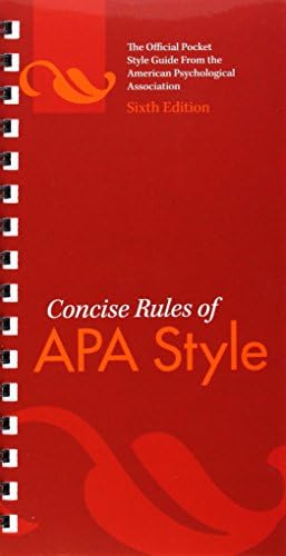 Concise Rules of APA Style, 6th Edition