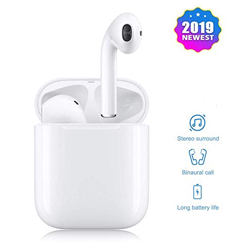 Ecouteur Bluetooth, 20 Heures de Jeu Stéréo Écouteur Auriculaires avec Micro Intégré, Ecouteur Bluetooth Sport pour Gym