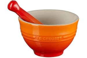 ‎LE CREUSET Le Creuset Mörser aus Steinzeug, 360 g, 300 ml, Ofenrot, 81209300900003