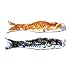 Produktbild MagiDeal 2 Stück Japanische Windsack Karpfen Flagge Koi Nobori Sailfish Fisch Wind Streamer für Garten 50cm Set
