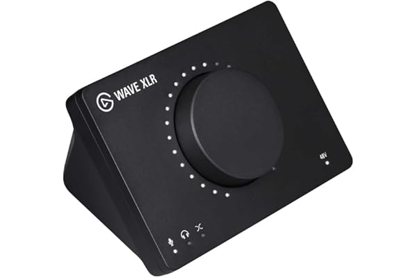 Elgato Wave XLR - interface pour micro, XLR/USB-C, anti-écrêtement, préampli de 75 dB, alimentation fantôme, monitoring direct, bouton Mute tactile, application de mixage numérique Wave Link