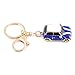 Produktbild Zink-Legierung Auto Keychain, Mini Auto Schlüsselanhänger Für Männer, Frauen, Auto Dekorationen, Perfekte Weihnachtsgeschenke(Blau)
