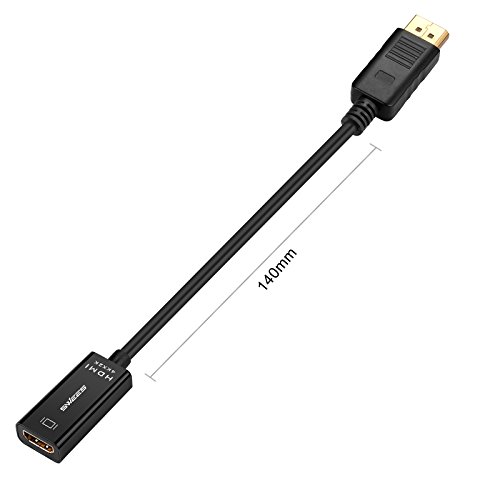 4K Displayport auf HDMI, Swees 4K Displayport / DP auf HDMI Adapter Kabel Konverter Male to Female inkl. Audio-Übertragung - 5
