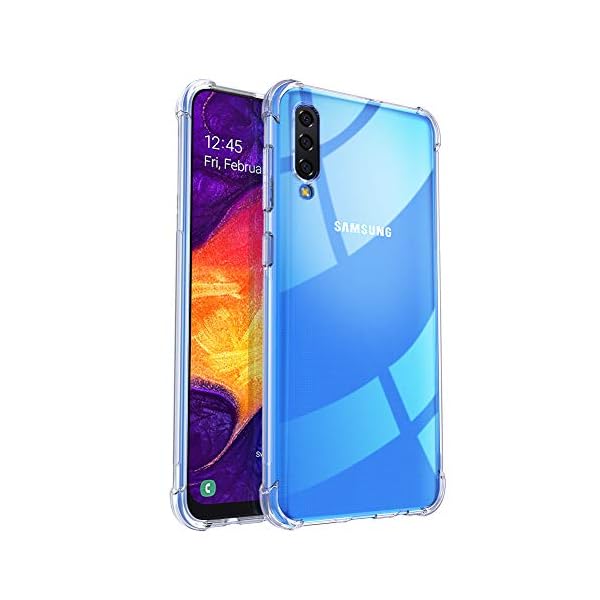 ORNARTO Funda Samsung A50,A50 Carcasa Silicona Transparente Protector TPU Airbag Anti-Choque Ultra-Delgado Anti-arañazos Case Caso para Teléfono Samsung Galaxy A50(2019) 6,4" Claro - Imagen 4