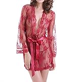 Sexy y Adorable: Esta ropa de dormir de malla de encaje transparente muestra fácilmente su figura sexy y encantadora a su amante y promueve sentimientos entre sí.