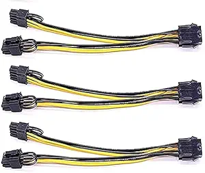 The Techy Way (Pack of 3) PCI E Splitters 8 Pin GPU Pcie PCI Express Female to Dual 8 Pin (6+2) for Mining.