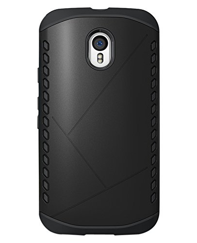 Moto G 2015 3rd Gen Case  Cruzerlite Spartan Dual Protection Cases Compatible with Motorola Moto G  3rd Generation  2015 - Black
