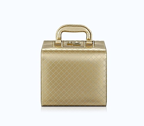 Vlando Faux-Leder-Reise Schmuckschatulle Halskette Ohrringe Ringe Speicher-Organisator - 3