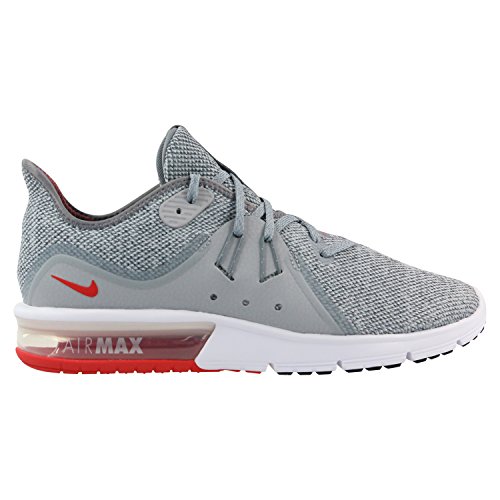 Nike Mens Air Max Sequent Cool Grey University Red Desertcart