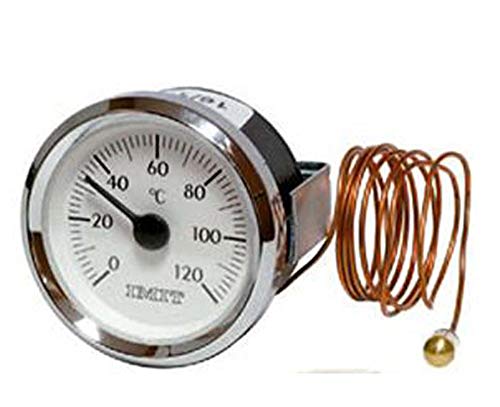 IMIT Termómetro Redondo con Bulbo y capilar de 1 MTS 0ºC + 120ºC